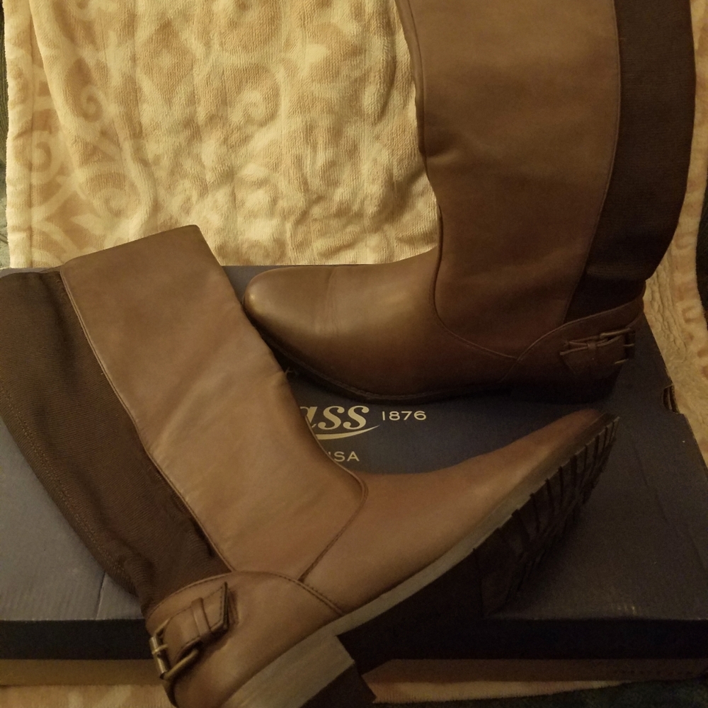 GH Bass BiColor Dark&Light Brown RidingBoots 9 1/2
